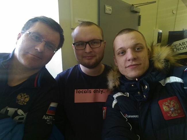 Слева направо: Алексей Климов, Никита Суханов, Александр Алифиренко