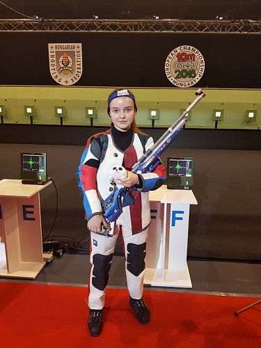 Анастасия Деревягина - серебряный призёр Первенства Европы в стрельбе из пневмаьической винтовки