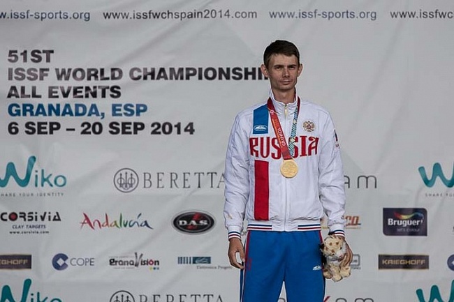 Чемпион мира в "ските" Александр Землин (©2014 ISSF | Photo: Michael Schreiber)