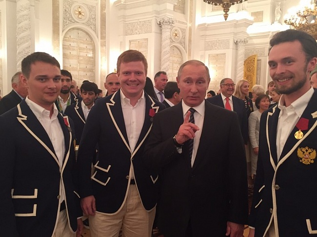 Чествование наших призёров Олимпийских игр в Кремле 