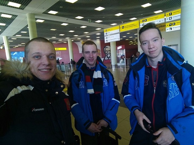 Слева направо: Александр Алифиренко, Дмитрий Малюков и Вячеслав Перелыгин