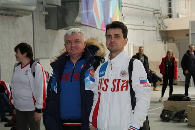 Церемония открытия. Тренеры Белгородской области Сергей Головков и Олег Колодезный (слева направо)